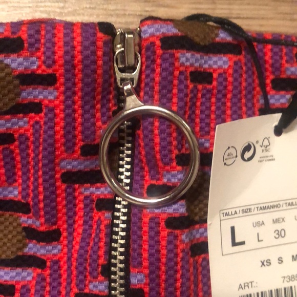 NEW!! Zara Geometric Print Skirt - Picture 6 of 11